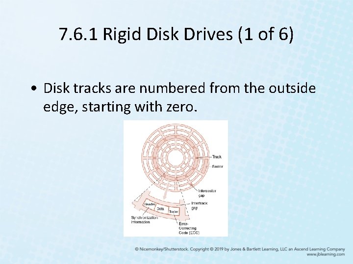 7. 6. 1 Rigid Disk Drives (1 of 6) • Disk tracks are numbered 7. 6. 1 Rigid Disk Drives (1 of 6) • Disk tracks are numbered