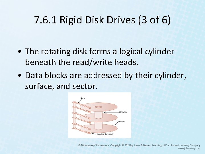 7. 6. 1 Rigid Disk Drives (3 of 6) • The rotating disk forms 7. 6. 1 Rigid Disk Drives (3 of 6) • The rotating disk forms