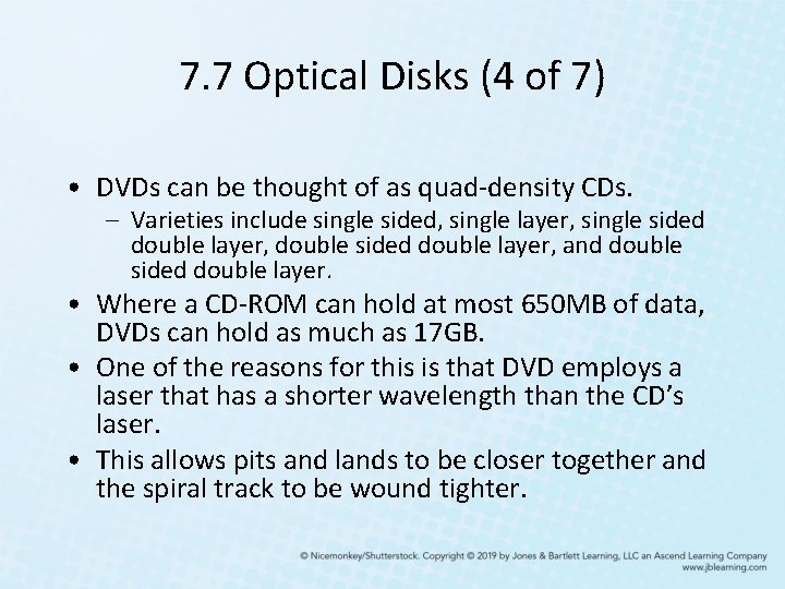 7. 7 Optical Disks (4 of 7) • DVDs can be thought of as 7. 7 Optical Disks (4 of 7) • DVDs can be thought of as