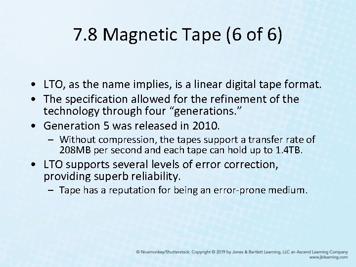 7. 8 Magnetic Tape (6 of 6) • LTO, as the name implies, is 7. 8 Magnetic Tape (6 of 6) • LTO, as the name implies, is