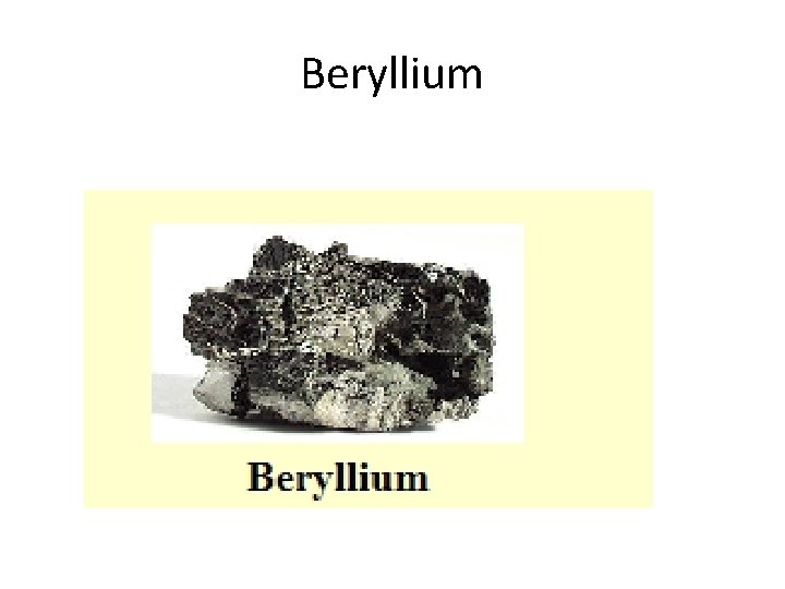 Beryllium 