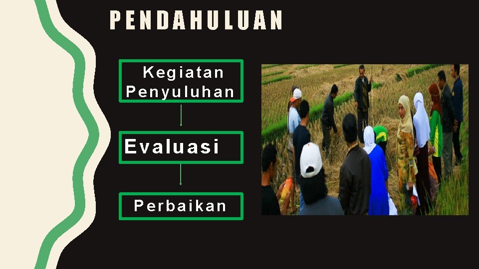 PENDAHULUAN Kegiatan Penyuluhan Evalu asi Perbaikan 