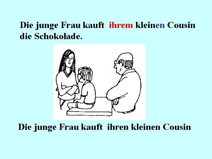 Die junge Frau kauft ihrem kleinen Cousin die Schokolade. Die junge Frau kauft ihren