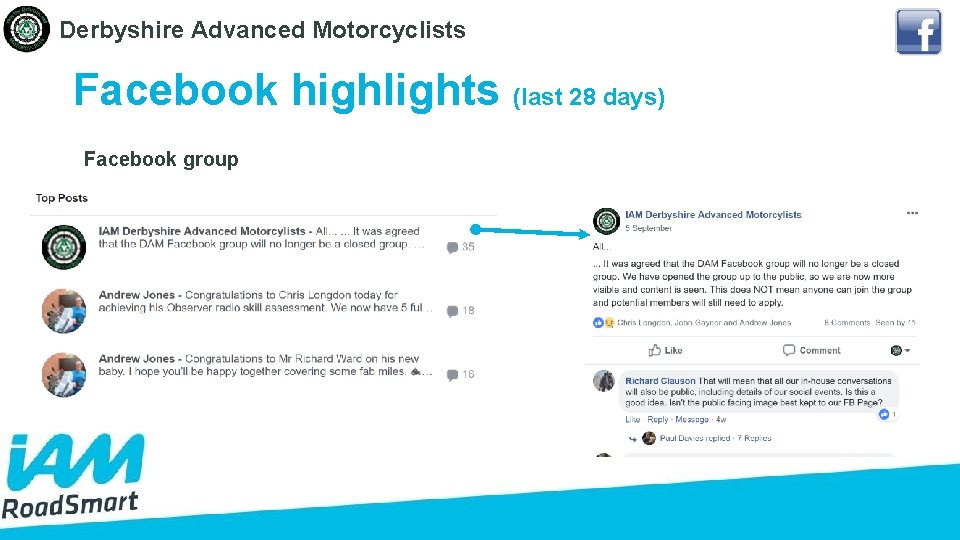 Derbyshire Advanced Motorcyclists Facebook highlights (last 28 days) Facebook group 