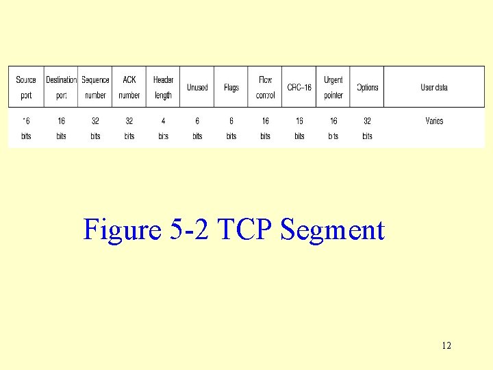 Figure 5 -2 TCP Segment 12 