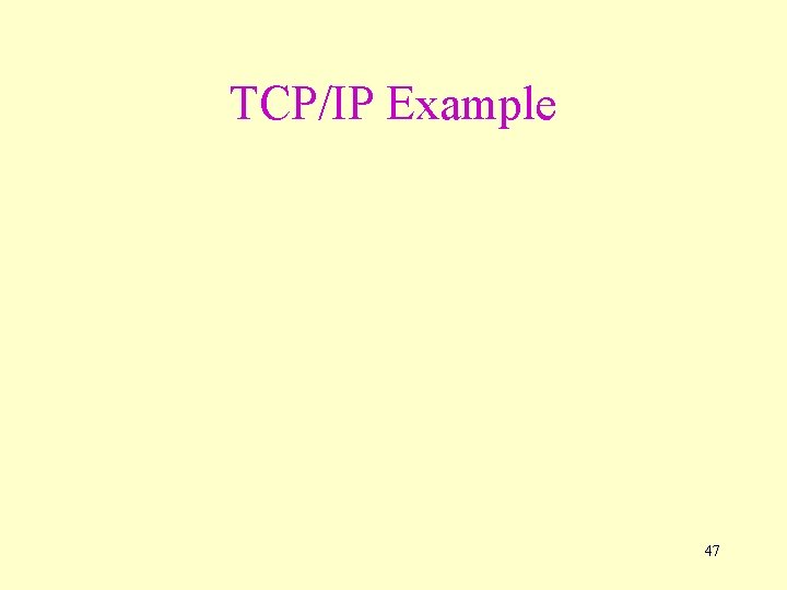 TCP/IP Example 47 