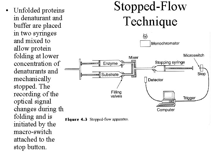  • Unfolded proteins in denaturant and buffer are placed in two syringes and