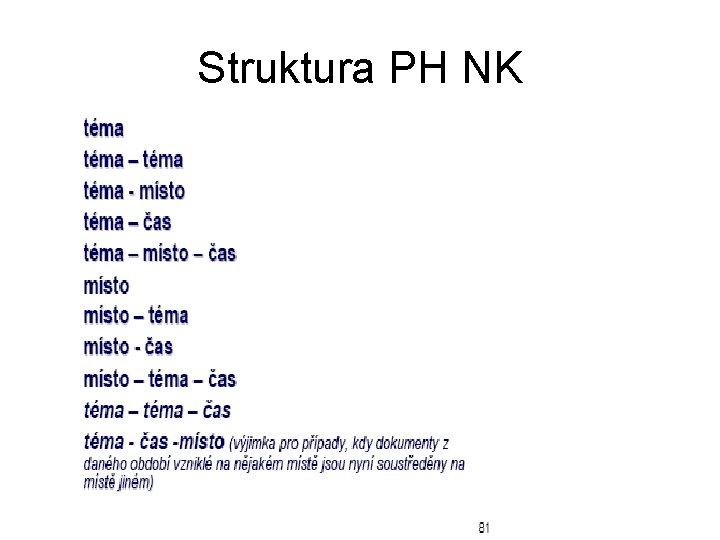 Struktura PH NK 