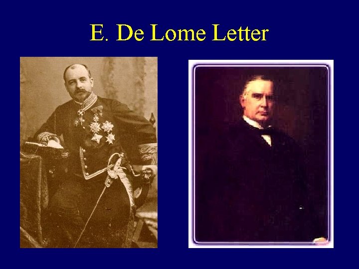 E. De Lome Letter 