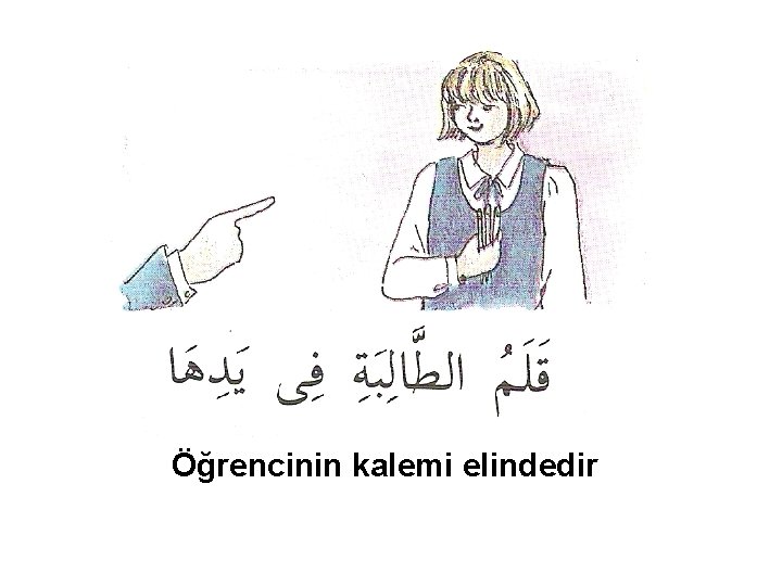 Öğrencinin kalemi elindedir 