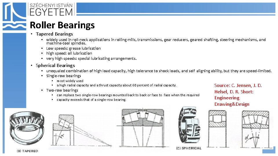 Roller Bearings • Tapered Bearings • widely used in roll-neck applications in rolling mills,