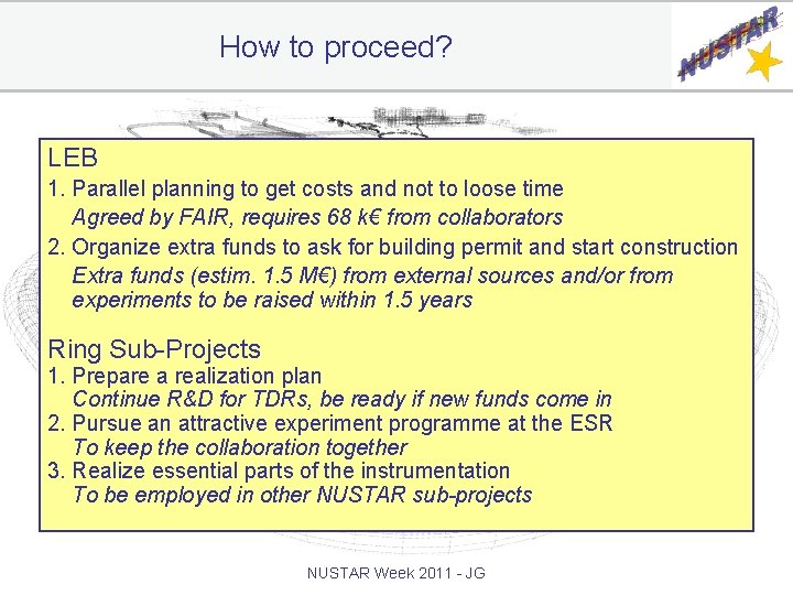 How to proceed? LEB 1. Parallel planning to get costs and not to loose