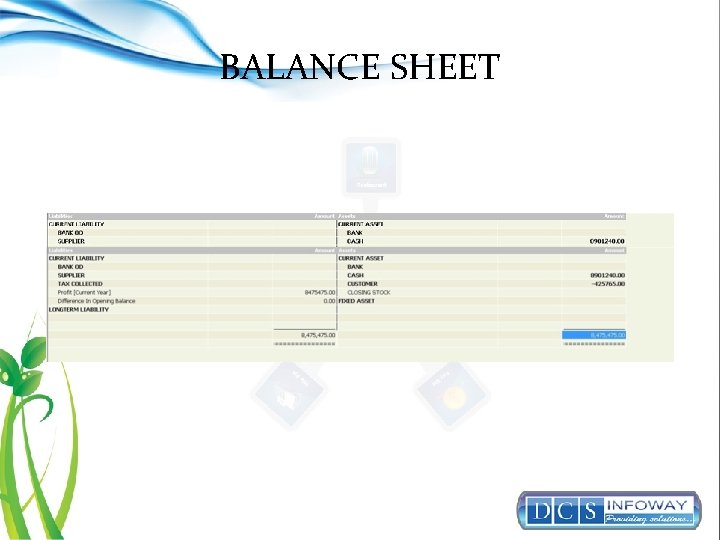 BALANCE SHEET 