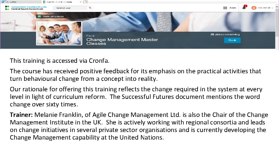 This training is accessed via Cronfa. The course has received positive feedback for its