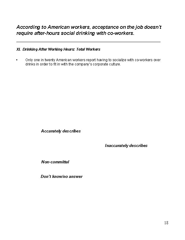 According to American workers, acceptance on the job doesn’t require after-hours social drinking with