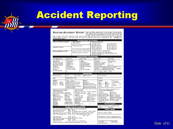 Accident Reporting Slide of 61 