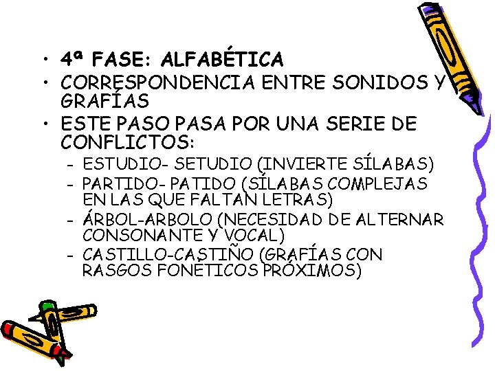  • 4ª FASE: ALFABÉTICA • CORRESPONDENCIA ENTRE SONIDOS Y GRAFÍAS • ESTE PASO