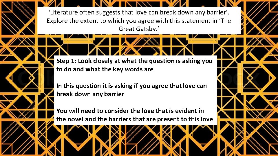 ‘Literature often suggests that love can break down any barrier’. Explore the extent to