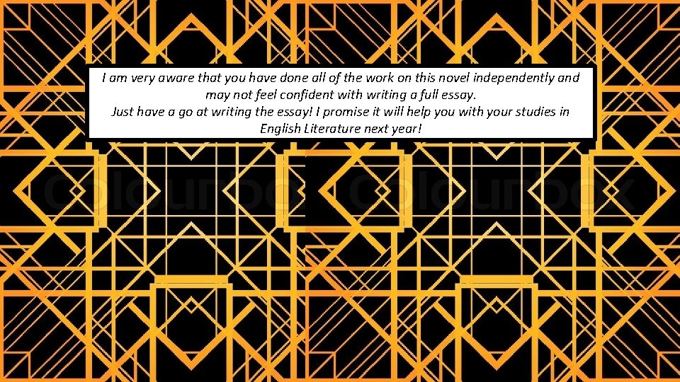 I am very aware that you have done all of the work on this