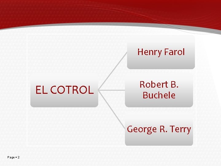 Henry Farol EL COTROL Robert B. Buchele George R. Terry Page 2 