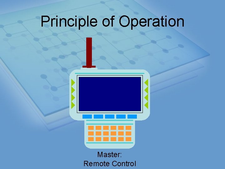 Principle of Operation Master: Remote Control 