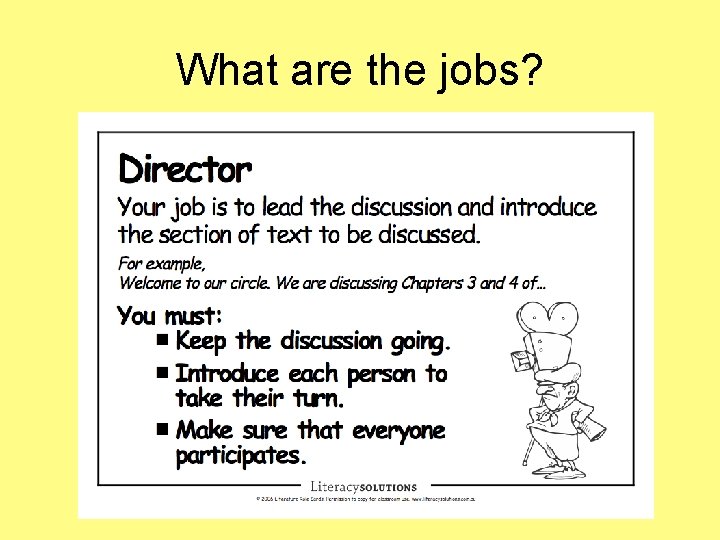 What are the jobs? 