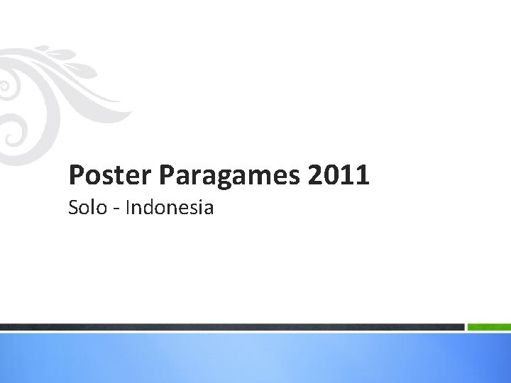 Poster Paragames 2011 Solo - Indonesia 