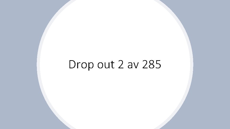 Drop out 2 av 285 