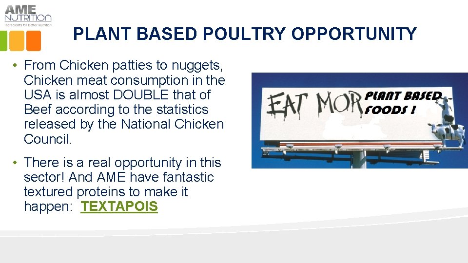 PLANT BASED POULTRY OPPORTUNITY • From Chicken patties to nuggets, Chicken meat consumption in