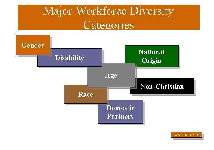 Major Workforce Diversity Categories Gender National Origin Disability Age Non-Christian Race Domestic Partners E