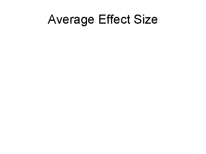 Average Effect Size 