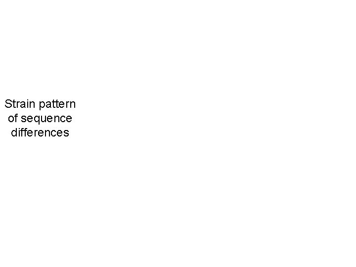 Strain pattern of sequence differences 