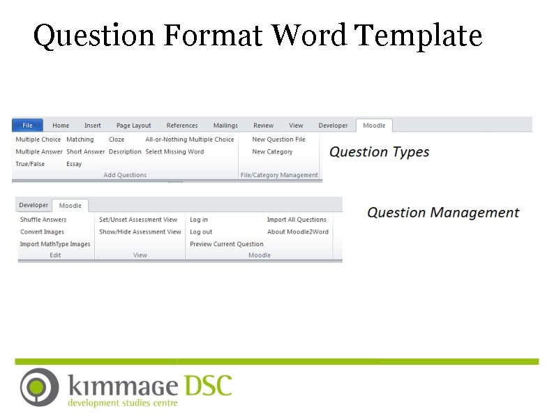 Question Format Word Template 