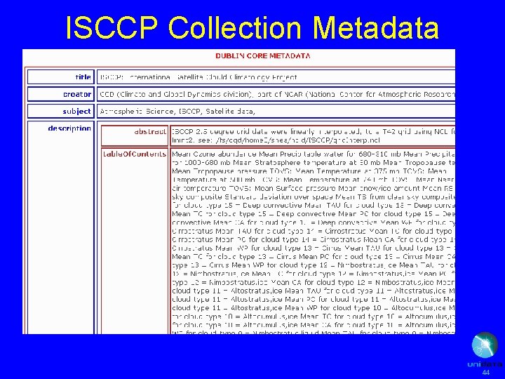 ISCCP Collection Metadata 44 