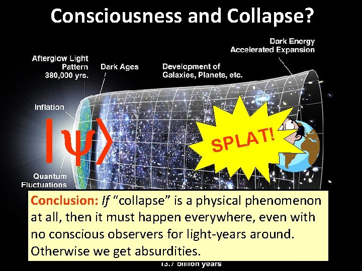 Consciousness and Collapse? | ! T A L SP Conclusion: If “collapse” is a