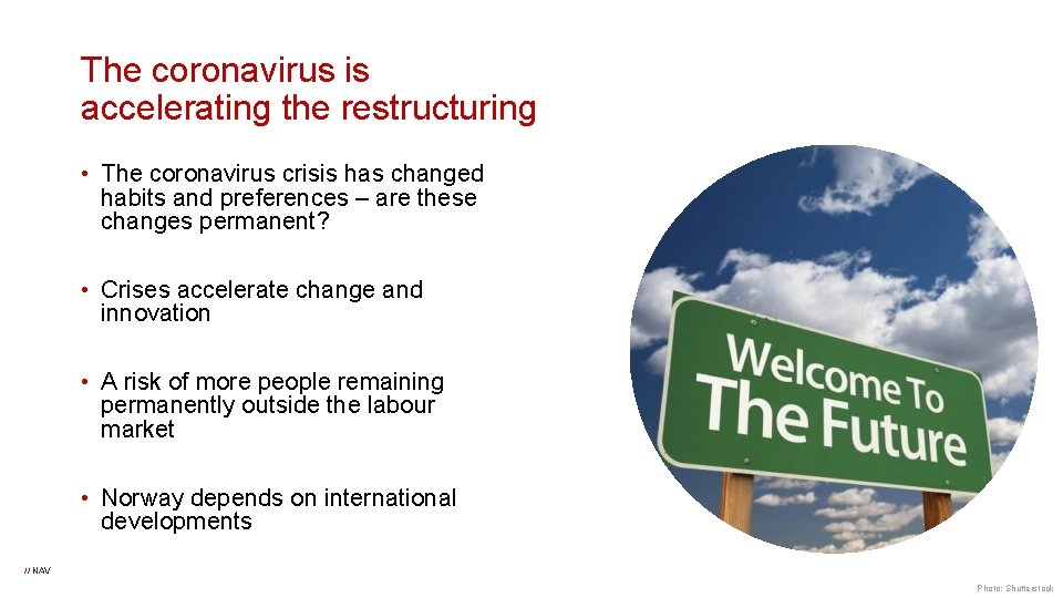 The coronavirus is accelerating the restructuring • The coronavirus crisis has changed habits and