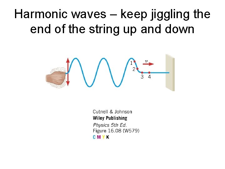 Harmonic waves – keep jiggling the end of the string up and down 