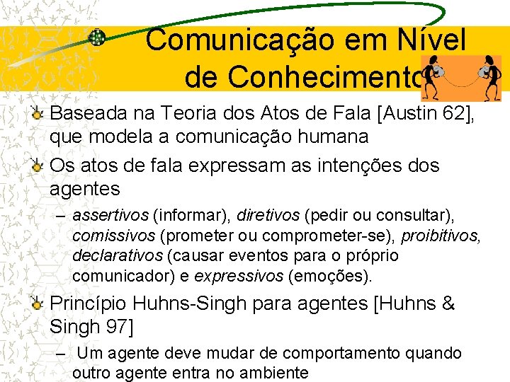 Comunicação em Nível de Conhecimento Baseada na Teoria dos Atos de Fala [Austin 62],