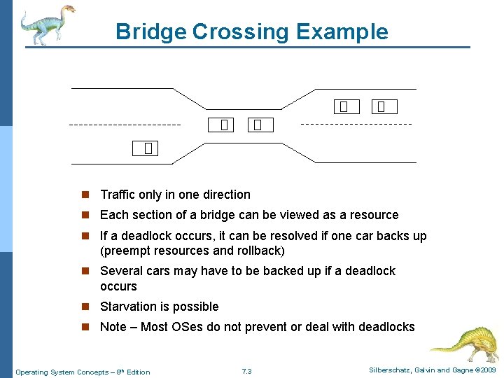 Bridge Crossing Example n Traffic only in one direction n Each section of a Bridge Crossing Example n Traffic only in one direction n Each section of a