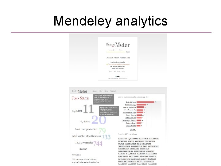 Mendeley analytics 