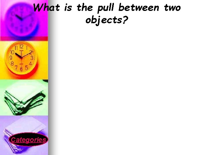 What is the pull between two objects? Categories 