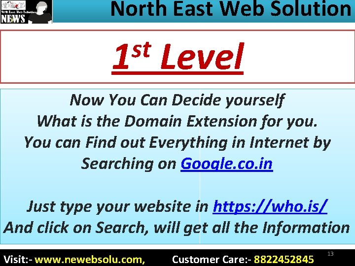 North East Web Solution st 1 Level Now You Can Decide yourself What is