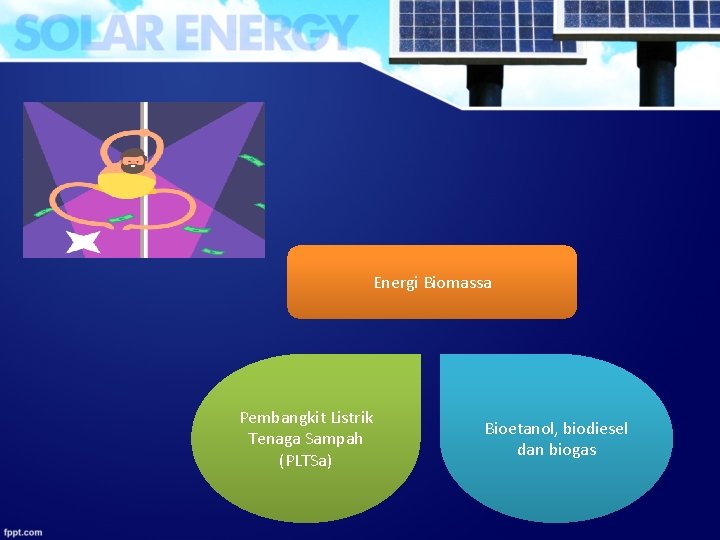 Energi Biomassa Pembangkit Listrik Tenaga Sampah (PLTSa) Bioetanol, biodiesel dan biogas Energi Biomassa Pembangkit Listrik Tenaga Sampah (PLTSa) Bioetanol, biodiesel dan biogas