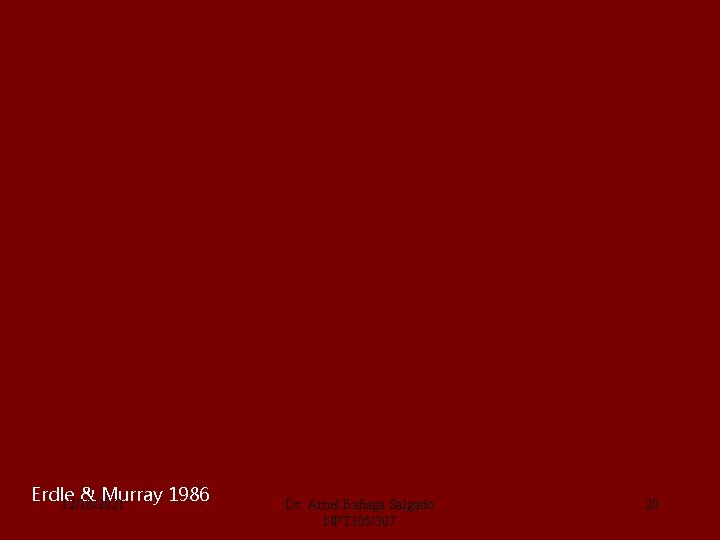 Erdle & Murray 1986 12/18/2021 Dr. Arnel Bañaga Salgado NPT 305/307 20 