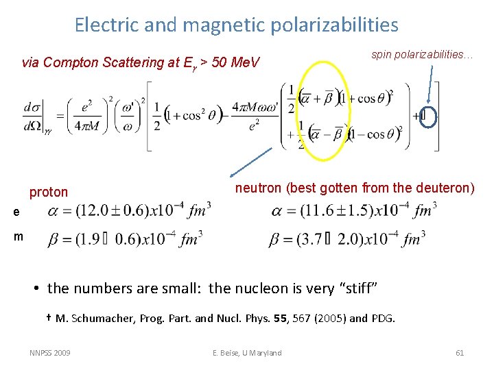 Electric and magnetic polarizabilities via Compton Scattering at Eg > 50 Me. V proton