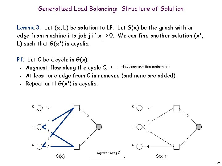 Generalized Load Balancing: Structure of Solution Lemma 3. Let (x, L) be solution to