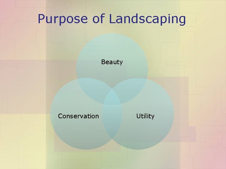 Purpose of Landscaping Beauty Conservation Utility 
