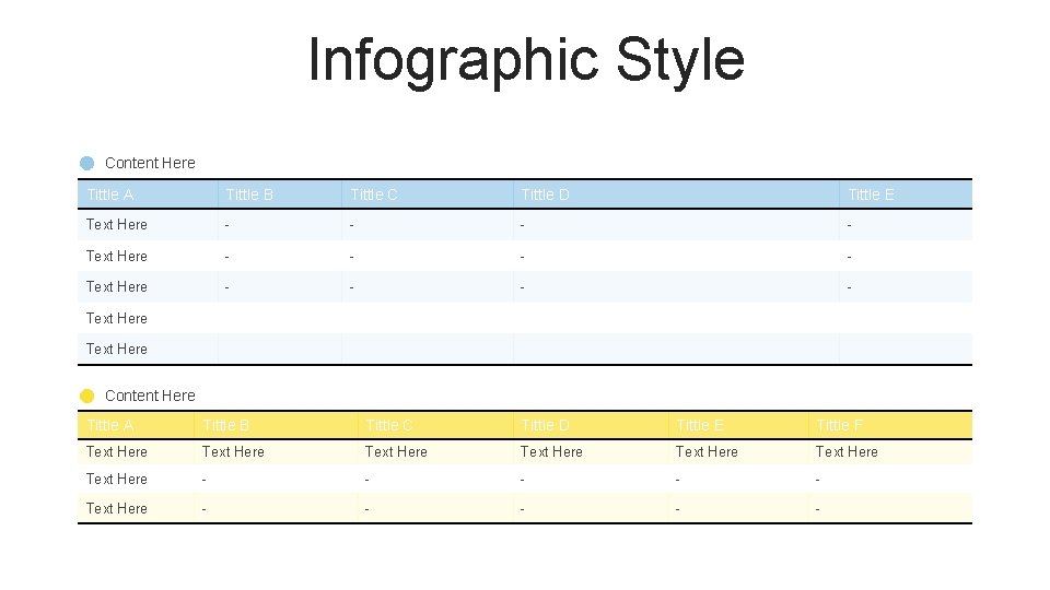 Infographic Style Content Here Tittle A Tittle B Tittle C Tittle D Tittle E