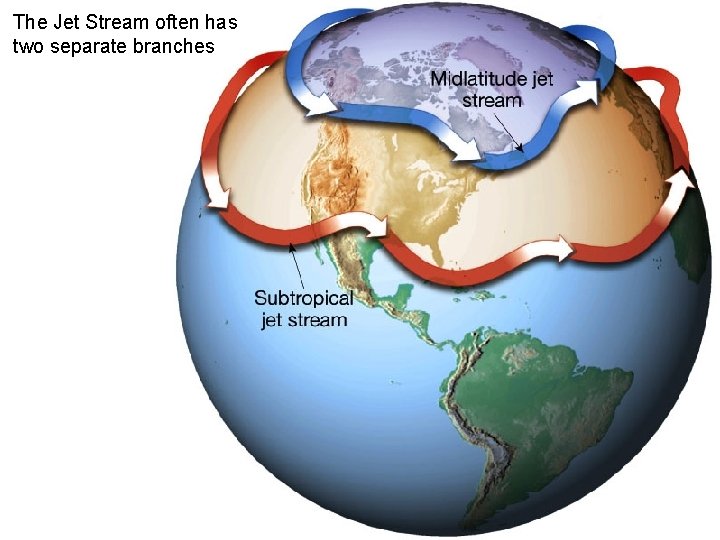 The Jet Stream often has two separate branches 