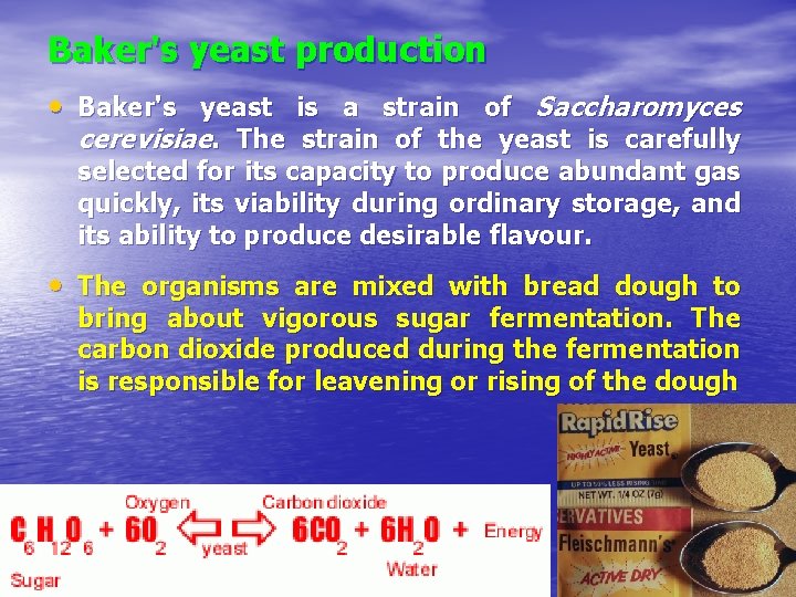 INDUSTRIAL MICROBIOLOGY 6 MICOBIOLOGICAL INDUSTRIES I FOOD AND